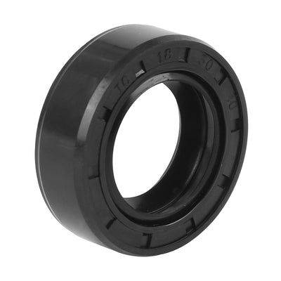 Harfington 18mm x 30mm x 10mm Rubber Double Lip TC Type Oil Shaft Seal