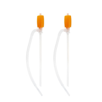 uxcell Uxcell 2pcs Manual Hand Siphon Oil Water Petrol Fuel Liquid Transfer Pump with Bendable Tube Orange
