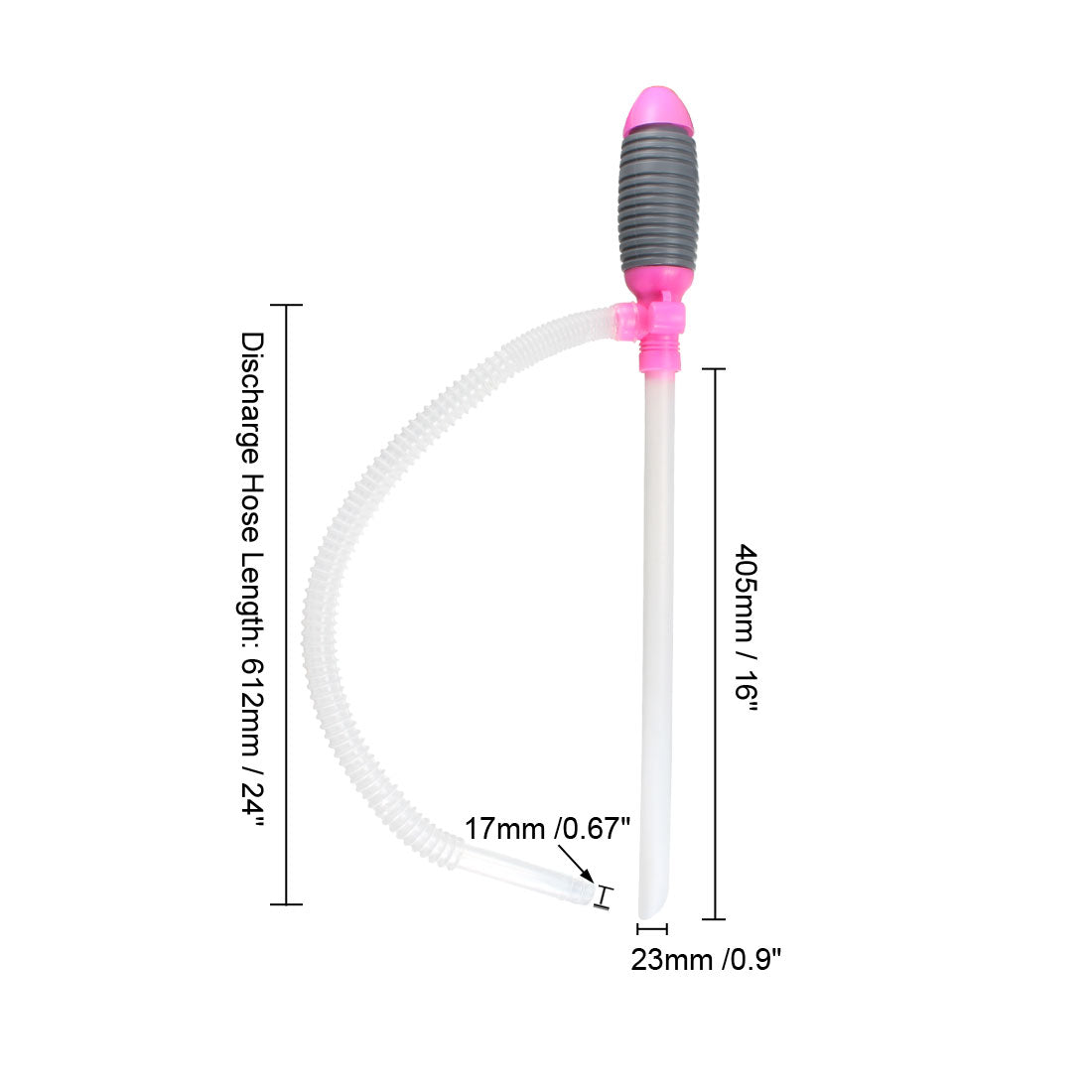 uxcell Uxcell High Speed Siphon Fuel Pump Manual Hand Siphon Oil Water Petrol Liquid Transfer Pump Tool