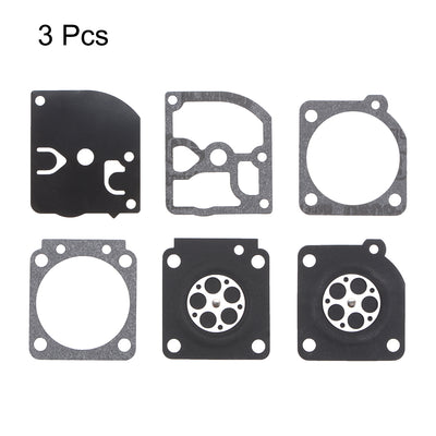 Harfington Uxcell Carburetor Rebuild Kit Gasket Diaphragm for C1Q-EL14 for C1Q-S46 Engines 3 Pcs