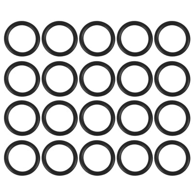 Harfington 100pcs 16x2mm Nitrile Rubber O-rings Heat Resistant Sealing Ring Gaskets for Car