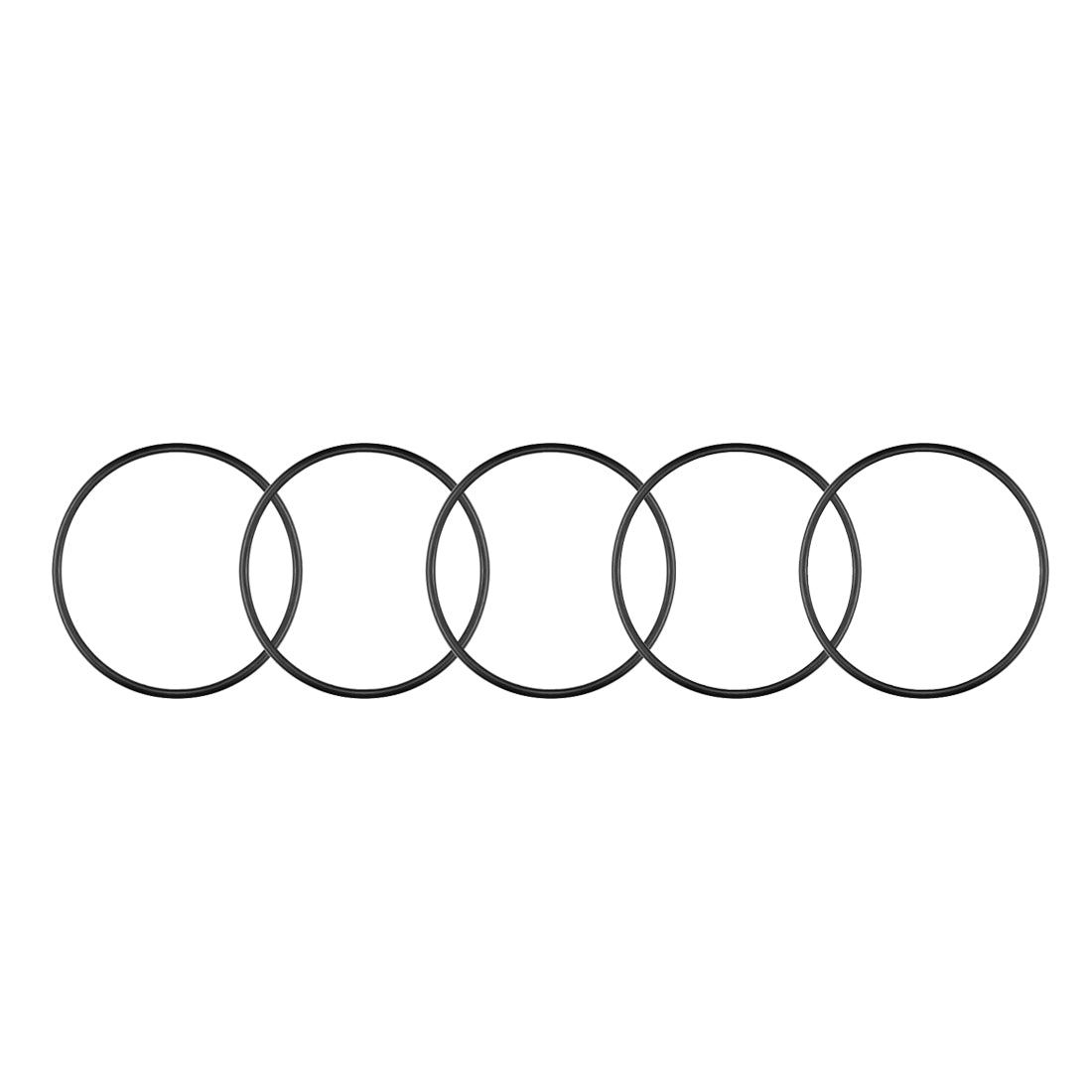 uxcell Uxcell O-Rings Nitrile Rubber 51.2mm x 56mm x 2.4mm Round Seal Gasket 5Pcs