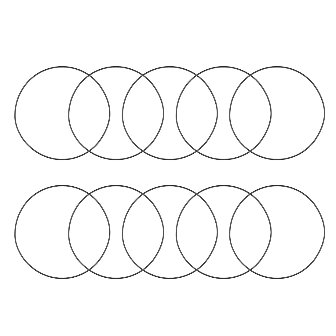 uxcell Uxcell O-Rings Nitrile Rubber 145.2mm x 150mm x 2.4mm Round Seal Gasket 10Pcs