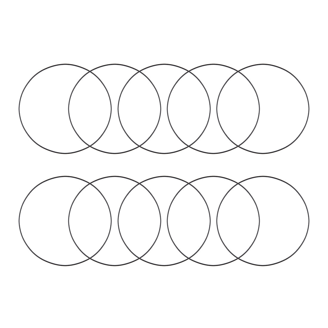 uxcell Uxcell O-Rings Nitrile Rubber 175.2mm x 180mm x 2.4mm Round Seal Gasket 10Pcs
