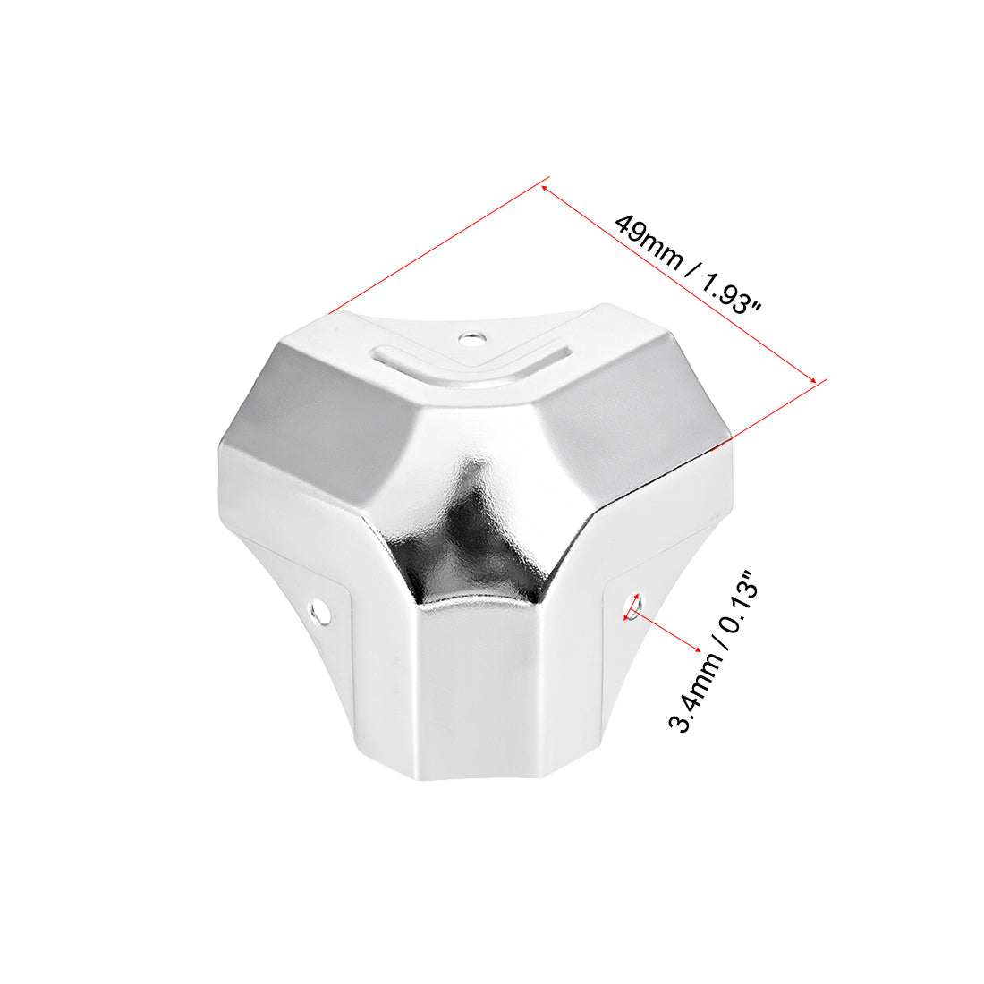 uxcell Uxcell Metal Box Corner Protectors Wooden Box Edge Guard Protector 49 x 49 x 49mm 4pcs