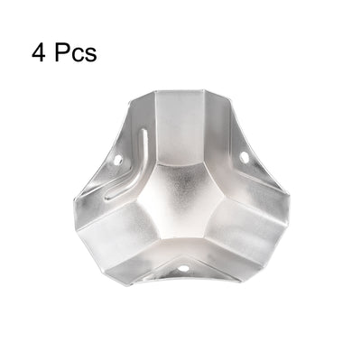 Harfington Uxcell Metal Box Corner Protectors Wooden Box Edge Guard Protector 49 x 49 x 49mm 4pcs