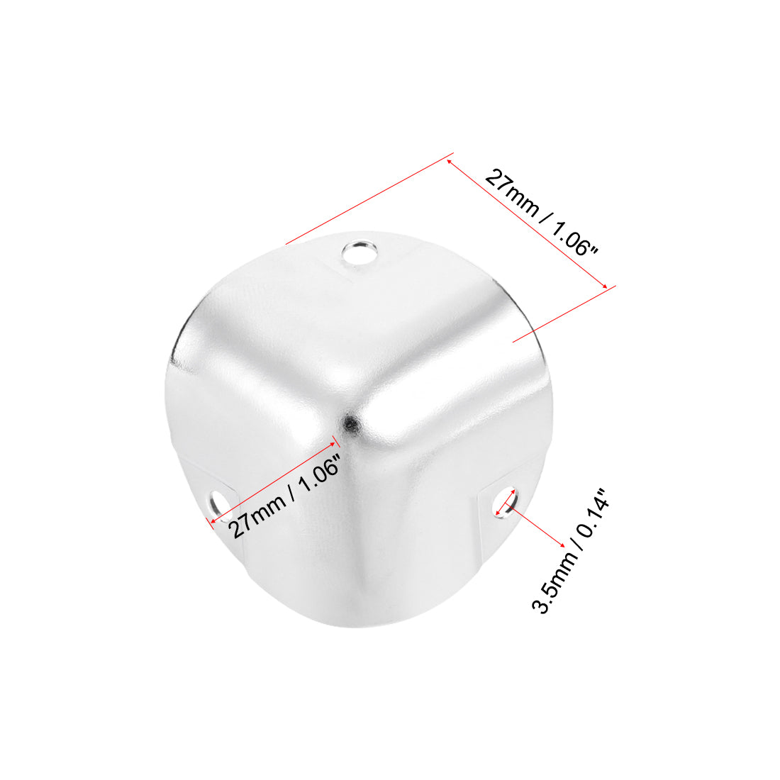 uxcell Uxcell Metal Box Corner Protectors Wooden Box Edge Guard Protector 27 x 27 x 27mm 12pcs