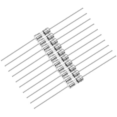uxcell Uxcell Slow Blow Fuse Time Delay Axial Lead Glass Fuses 3.6mm x 10mm 250V T1A 10Pcs