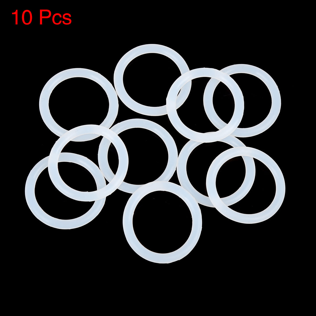Harfington Silicone O-Rings, 30mm OD 23mm ID 3.5mm Width VMQ Seal Gasket for Compressor Valves Pipe Repair, White, Pack of 10