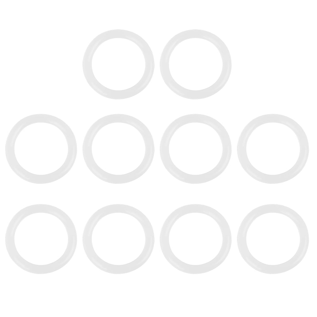 Harfington Silicone O-Rings, 30mm OD 23mm ID 3.5mm Width VMQ Seal Gasket for Compressor Valves Pipe Repair, White, Pack of 10