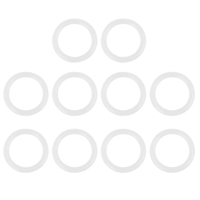 Harfington Silicone O-Rings, 30mm OD 23mm ID 3.5mm Width VMQ Seal Gasket for Compressor Valves Pipe Repair, White, Pack of 10