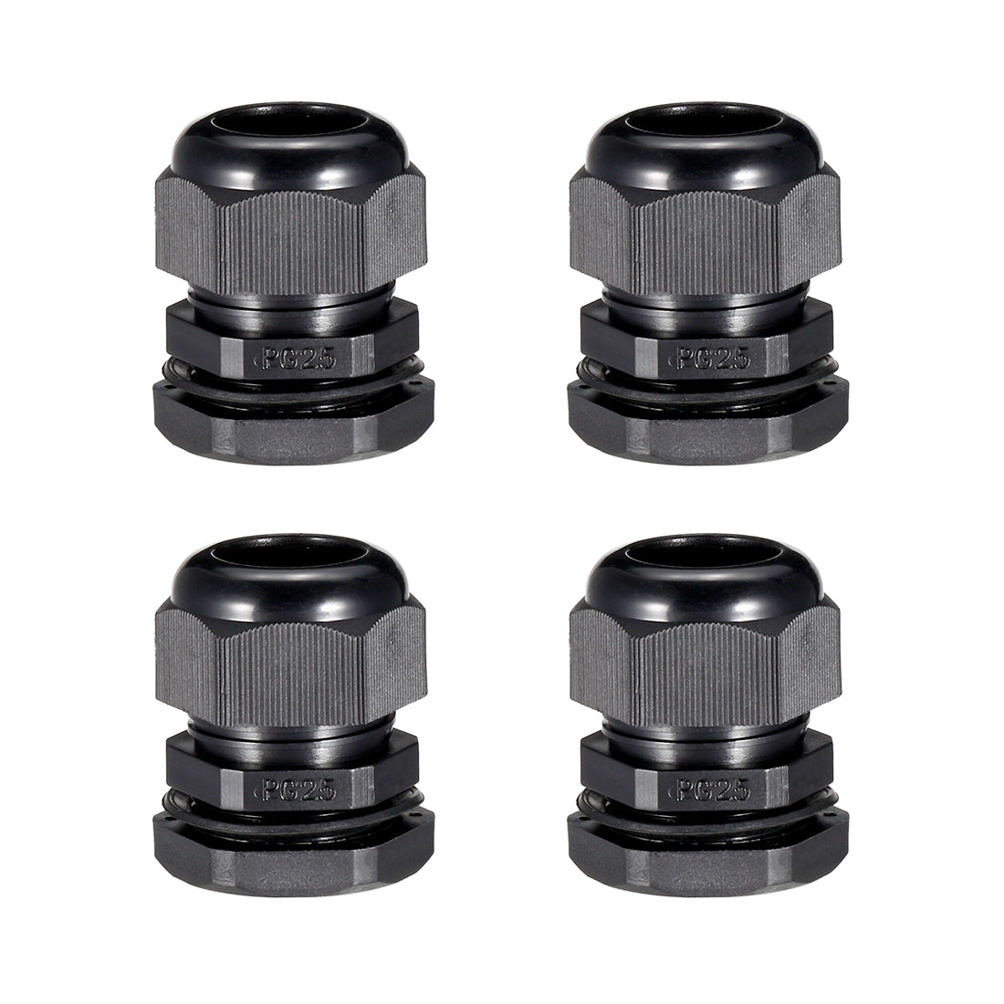 Harfington Cable Gland Waterproof Plastic Connectors Adjustable Locknut 4pcs