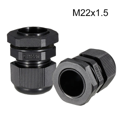 Harfington Cable Gland Waterproof Plastic Connector Adjustable Locknut 2pcs