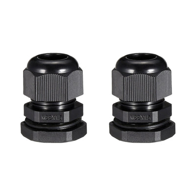 Harfington Cable Gland Waterproof Plastic Connector Adjustable Locknut 2pcs
