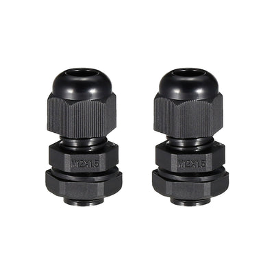 Harfington Cable Gland Waterproof Plastic Connector Adjustable Locknut 2pcs
