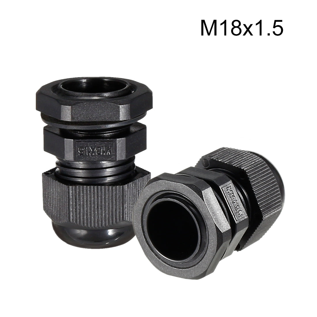 Harfington Cable Gland Waterproof Plastic Connector Adjustable Locknut 2pcs