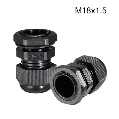 Harfington Cable Gland Waterproof Plastic Connector Adjustable Locknut 2pcs