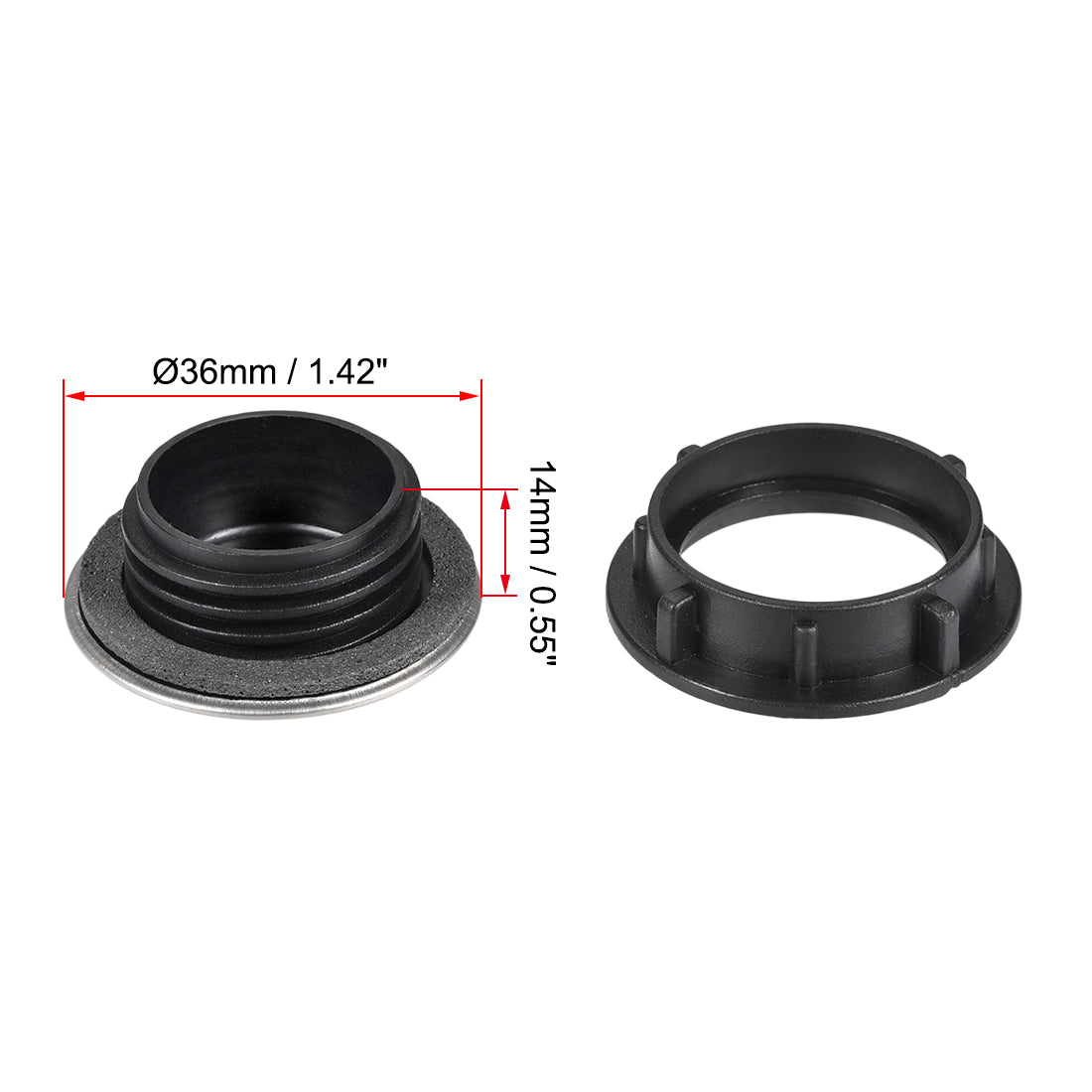 uxcell Uxcell Faucet Hole Cover for Dia 1 to 1.2 Inch, Kitchen Sink Tap Hole Cover Nickel Plated, 3 Pcs