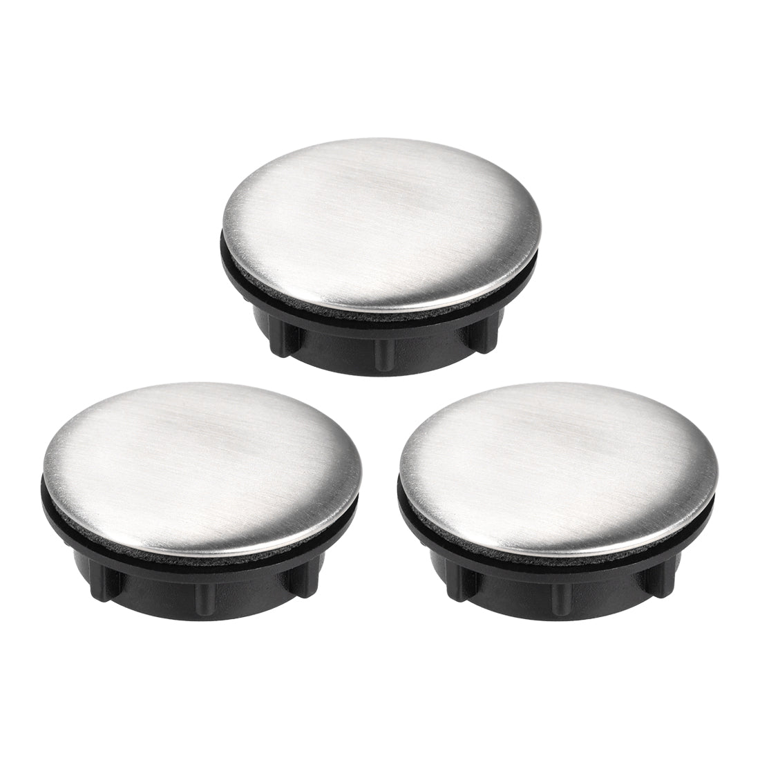 uxcell Uxcell Faucet Hole Cover for Dia 1 to 1.2 Inch, Kitchen Sink Tap Hole Cover Nickel Plated, 3 Pcs