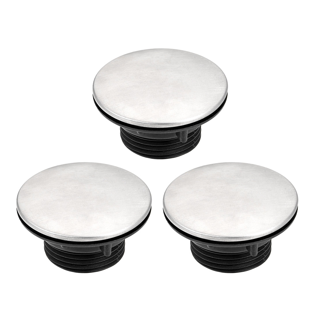 uxcell Uxcell Faucet Hole Cover for Dia 1.2 to 1.6 Inch, Kitchen Sink Tap Hole Cover Nickel Plated, 3 Pcs