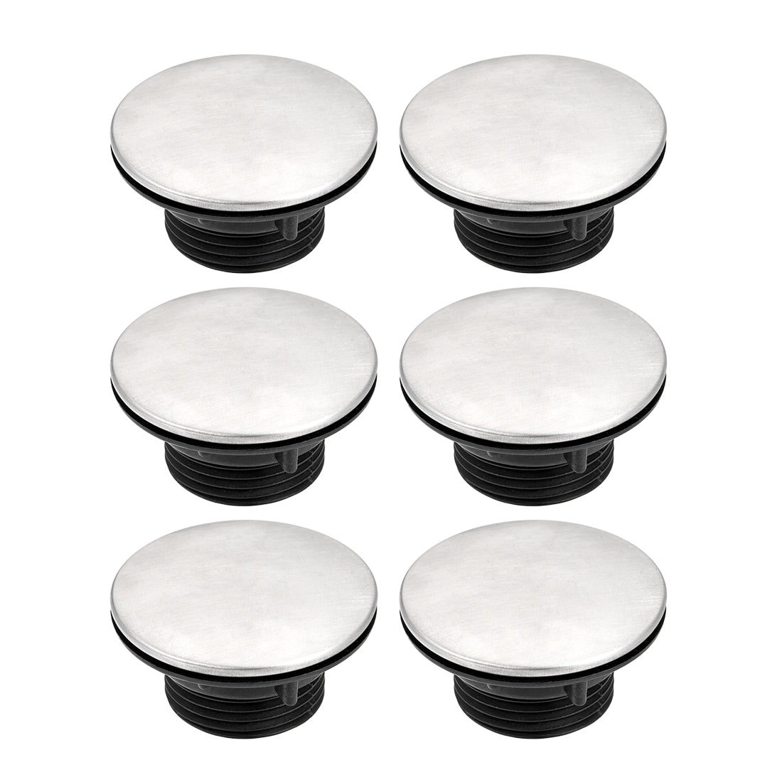 uxcell Uxcell Faucet Hole Cover for Dia 1.2 to 1.6 Inch, Kitchen Sink Tap Hole Cover Nickel Plated, 6 Pcs