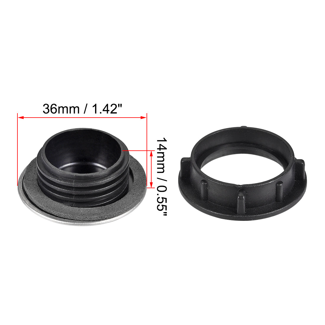 uxcell Uxcell Faucet Hole Cover for Dia 1 to 1.2 Inch, Kitchen Sink Tap Hole Cover 304 Stainless Steel, 3 Pcs