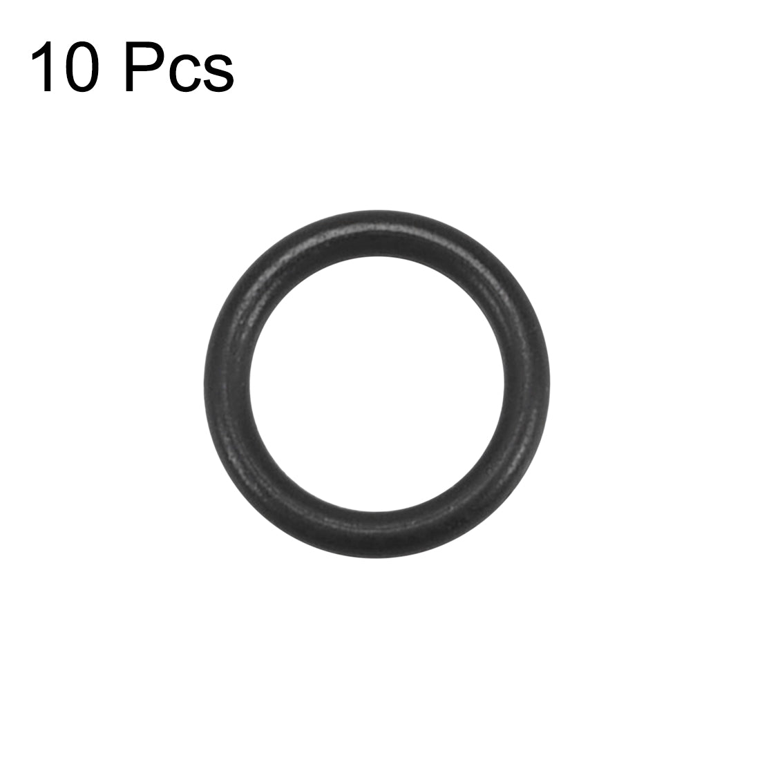 uxcell Uxcell Fluorine Rubber O Rings, 8mm OD, 6mm Inner Diameter, 1mm Width, Seal Gasket Black 10Pcs