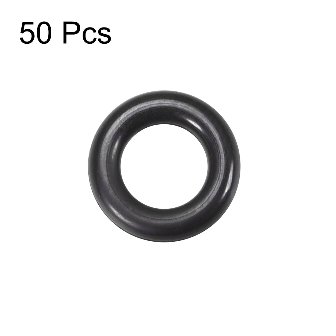 uxcell Uxcell Fluorine Rubber O Rings, 8mm OD, 4.2mm Inner Diameter, 1.9mm Width, Seal Gasket Black 50Pcs