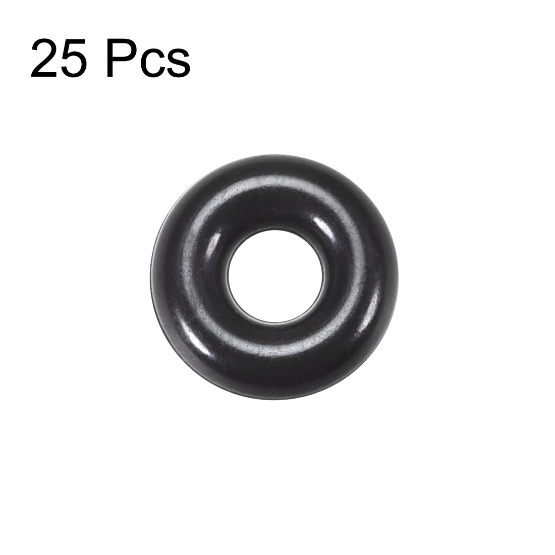 uxcell Uxcell Fluorine Rubber O Rings, 11mm OD, 4.8mm Inner Diameter, 3.1mm Width, Seal Gasket Black 25Pcs