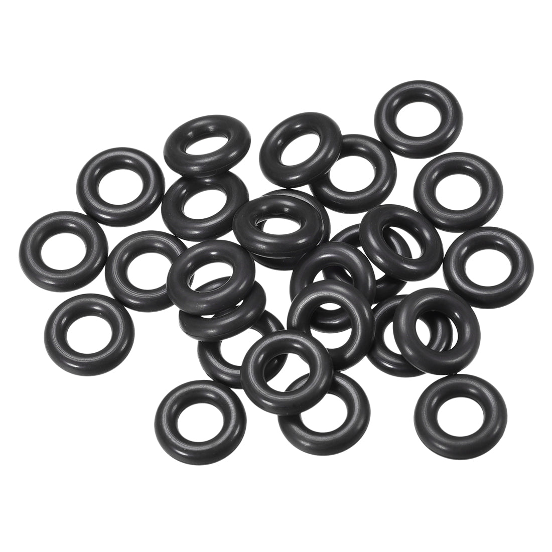 uxcell Uxcell Fluorine Rubber O Rings, 12mm OD, 5.8mm Inner Diameter, 3.1mm Width, Seal Gasket Black 25Pcs