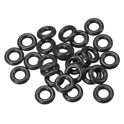 uxcell Uxcell Fluorine Rubber O Rings, 12mm OD, 5.8mm Inner Diameter, 3.1mm Width, Seal Gasket Black 25Pcs