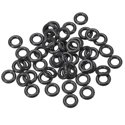 uxcell Uxcell Fluorine Rubber O Rings, 14mm OD, 7.8mm Inner Diameter, 3.1mm Width, Seal Gasket Black 50Pcs