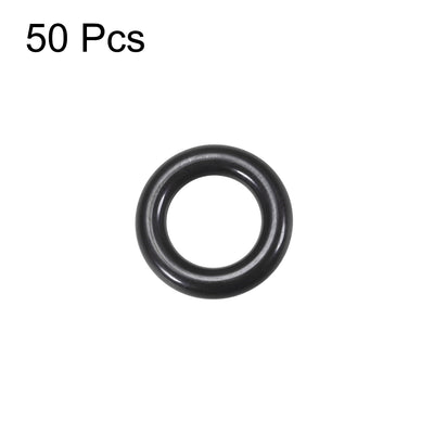 Harfington Uxcell Fluorine Rubber O Rings, 15mm OD, 8.8mm Inner Diameter, 3.1mm Width, Seal Gasket Black 50Pcs