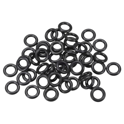 uxcell Uxcell Fluorine Rubber O Rings, 15mm OD, 8.8mm Inner Diameter, 3.1mm Width, Seal Gasket Black 50Pcs
