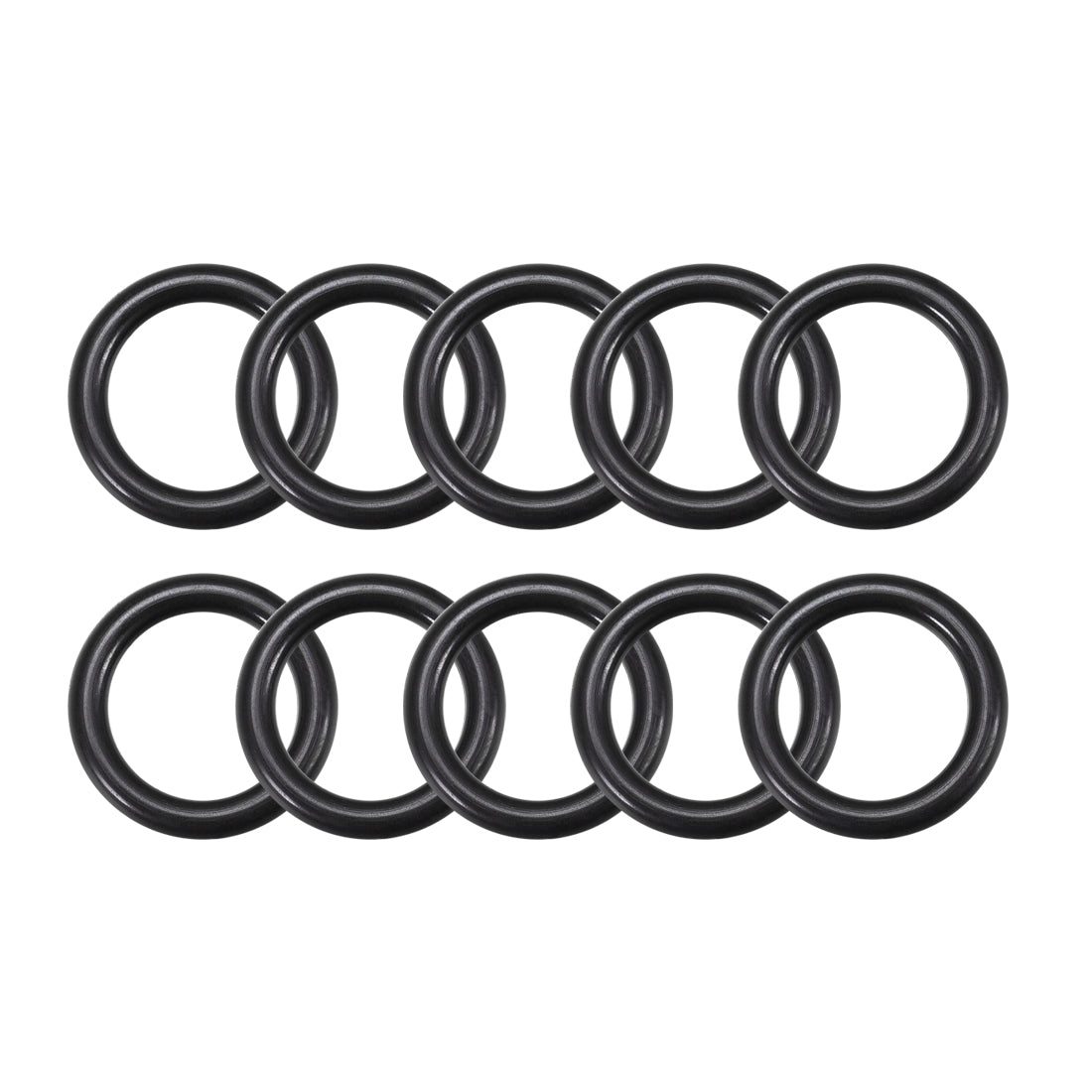uxcell Uxcell Fluorine Rubber O Rings, 19mm OD, 12.8mm Inner Diameter, 3.1mm Width, Seal Gasket Black 10Pcs