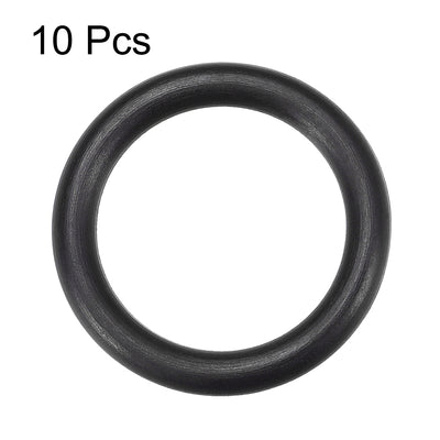 Harfington Uxcell Fluorine Rubber O Rings, 24mm OD, 17.8mm Inner Diameter, 3.1mm Width, Seal Gasket Black 10Pcs