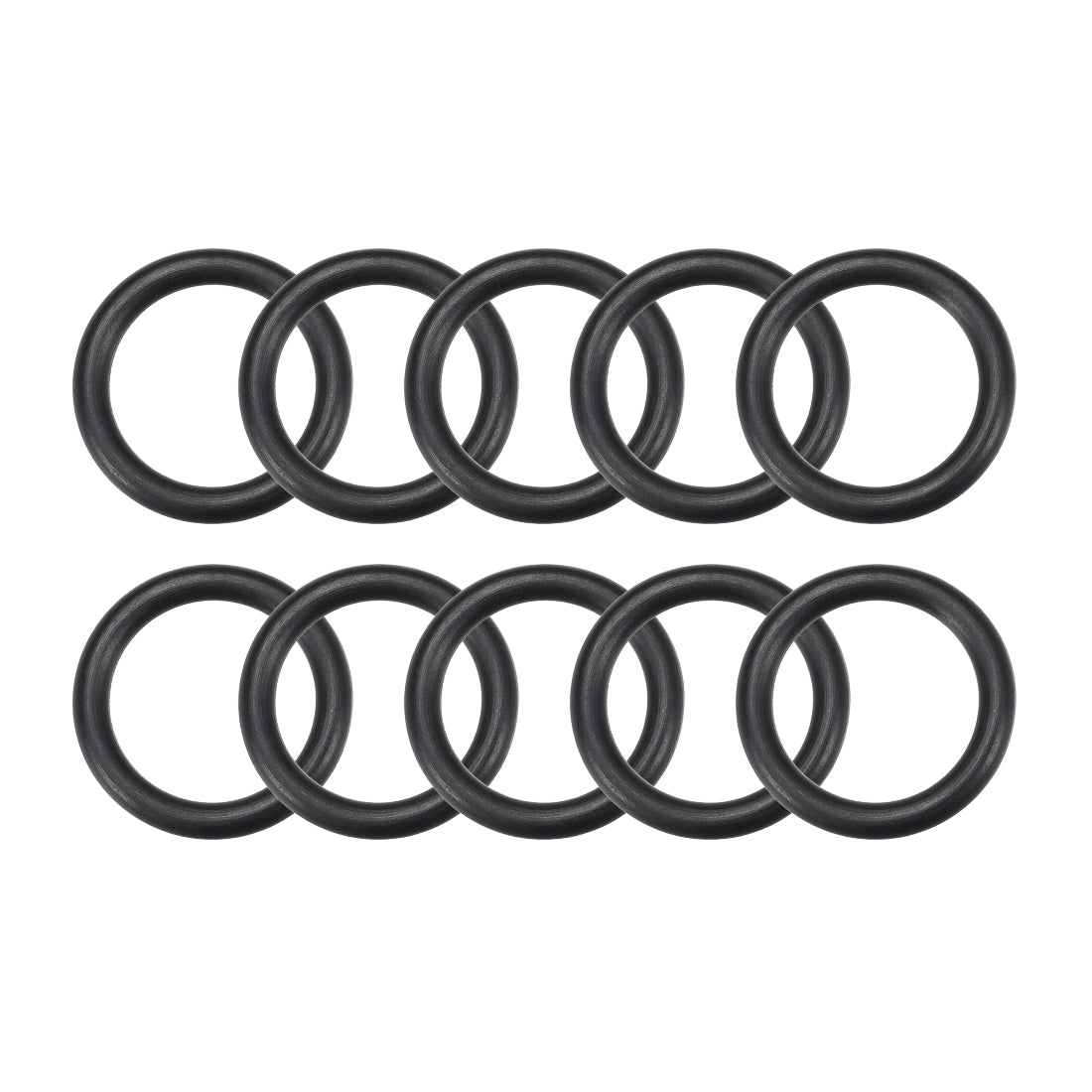 uxcell Uxcell Fluorine Rubber O Rings, 24mm OD, 17.8mm Inner Diameter, 3.1mm Width, Seal Gasket Black 10Pcs