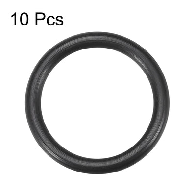 Harfington Uxcell Fluorine Rubber O Rings, 27mm OD, 20.8mm Inner Diameter, 3.1mm Width, Seal Gasket Black 10Pcs