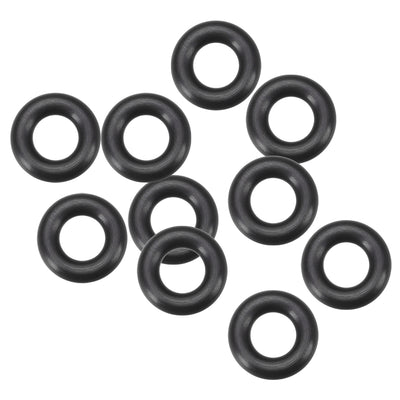 uxcell Uxcell Fluorine Rubber O Rings, 13mm OD, 6mm Inner Diameter, 3.5mm Width, Seal Gasket Black 10Pcs