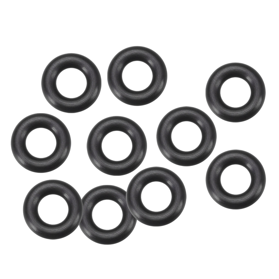 uxcell Uxcell Fluorine Rubber O Rings, 15mm OD, 8mm Inner Diameter, 3.5mm Width, Seal Gasket Black 10Pcs