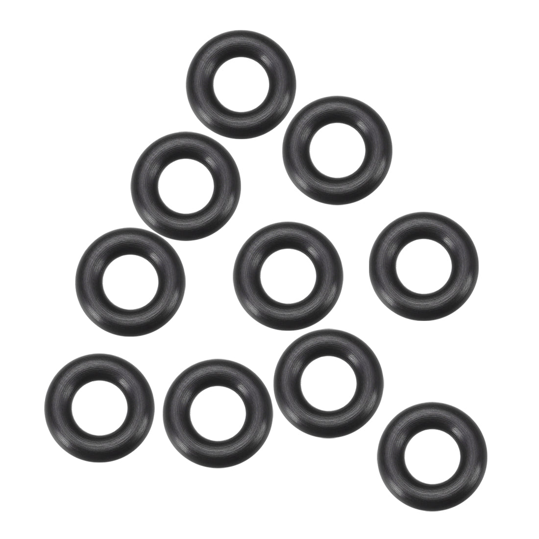 uxcell Uxcell Fluorine Rubber O Rings, 16mm OD, 9mm Inner Diameter, 3.5mm Width, Seal Gasket Black 10Pcs