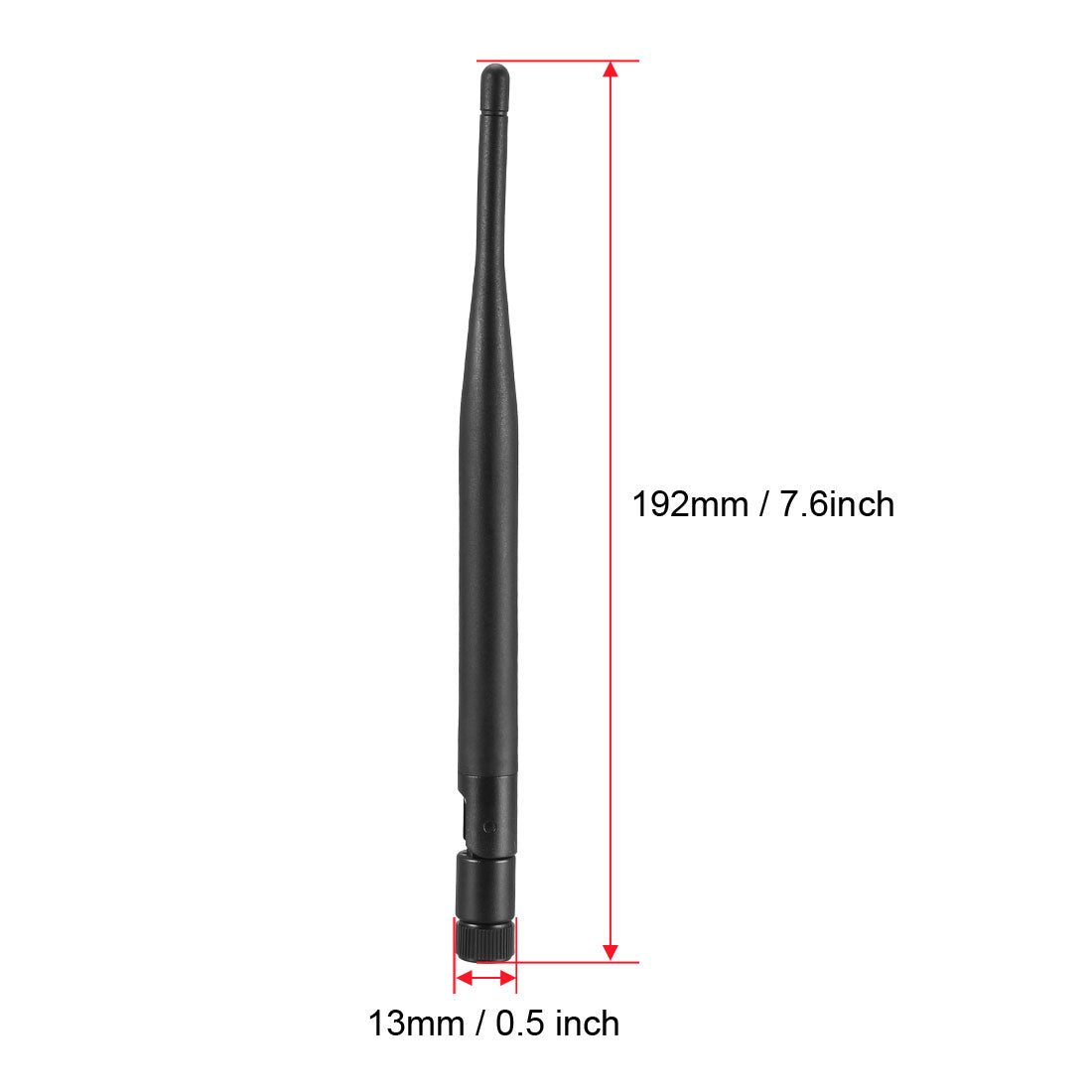 Harfington GSM GPRS WCDMA LTE Antenna 6dBi 700-2700MHz 3G 4G SMA Male Connector Omni Direction Foldable Black