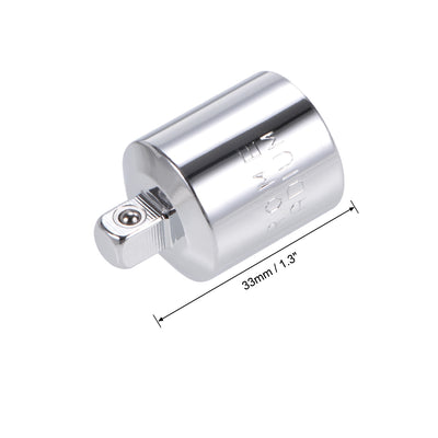 Harfington Uxcell 1/2 Inch Drive (F) x 1/4 Inch (M) Socket Reducer, Female to Male