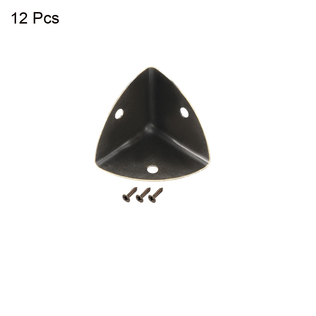 uxcell Uxcell Metal Box Corner Protectors Wooden Box Edge Guard Protector 28 x 28 x 28mm Bronze Tone 12pcs