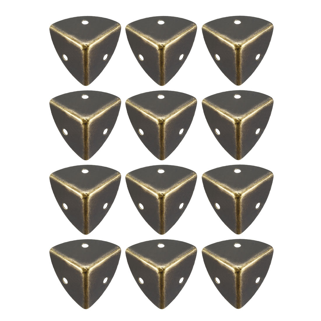 uxcell Uxcell Metal Box Corner Protectors Wooden Box Edge Guard Protector 28 x 28 x 28mm Bronze Tone 12pcs