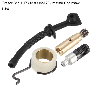 Harfington Uxcell 1set Oil Pump Oil Filter Oil Line Worm Gear for Stihl 017 / 018 / ms170 / ms180 Chainsaw