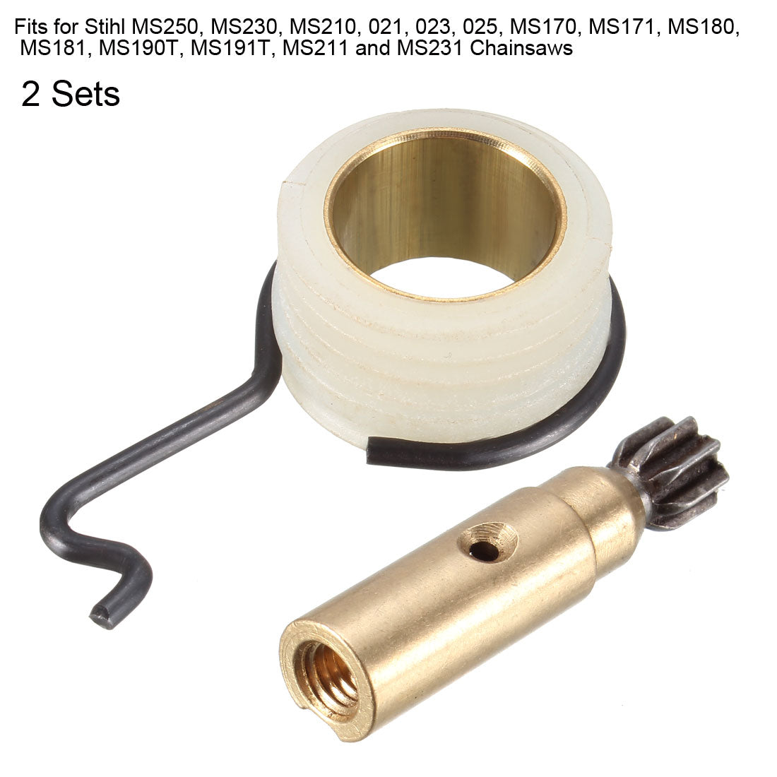 uxcell Uxcell 2set Oil Pump Worm Gear for Stihl MS250, MS230, MS210, 021, 023, 025, MS170, MS171, MS180, MS181, MS190T, MS191T, MS211 and MS231 Chainsaws