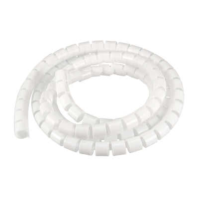 uxcell Uxcell Spiral Tube Wrap Cable Management Sleeve 18mmx20mm 1.5 Meters Long White