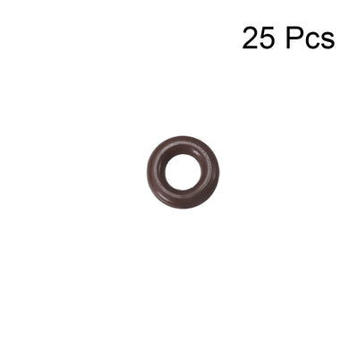 Harfington Fluorine Rubber O Rings, Seal Gasket Brown 25Pcs