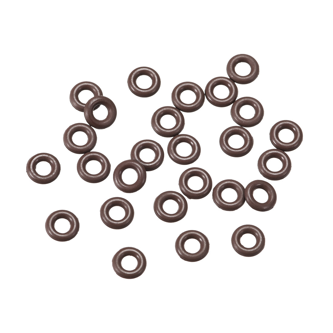 Harfington Fluorine Rubber O Rings, Seal Gasket Brown 25Pcs